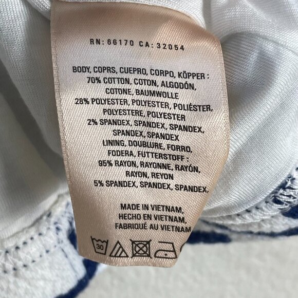 Maeve Anthropologie Womens Small Blue Motif Button Up Crop Top Shirt - Picture 8 of 13